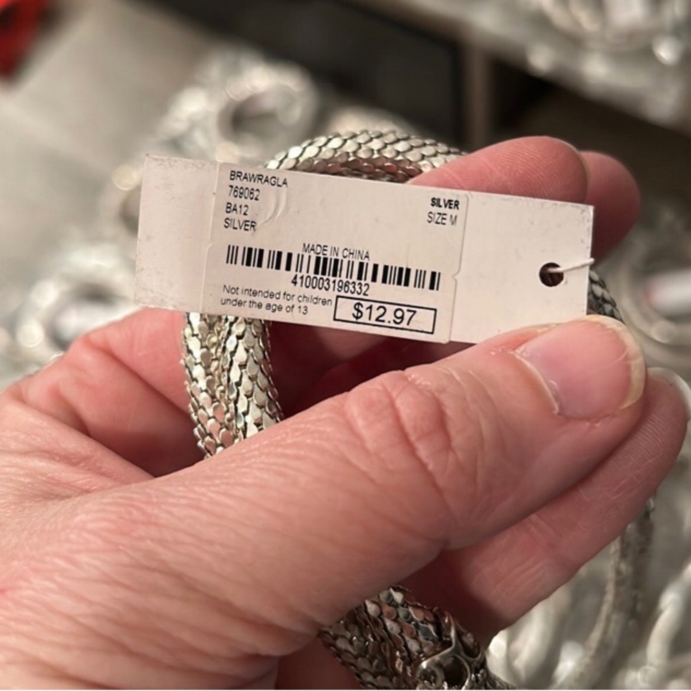 Silvertone Snake Necklace NWT - Picture 9 of 11